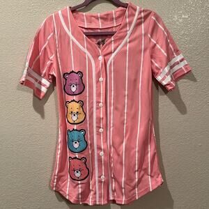 NWOT Care Bears 80’s Pink Baseball Jersey Sz M